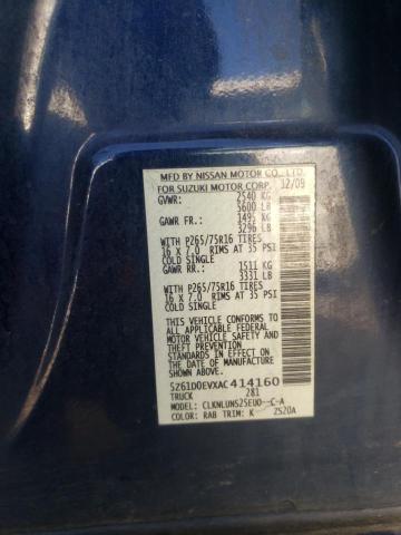 Photo 10 from auction – 2010 SUZUKI EQUATOR RM with VIN 5Z61D0EVXAC414160