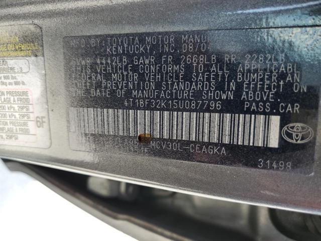 Photo 10 from auction – 2005 TOYOTA CAMRY LE with VIN 4T1BF32K15U087796