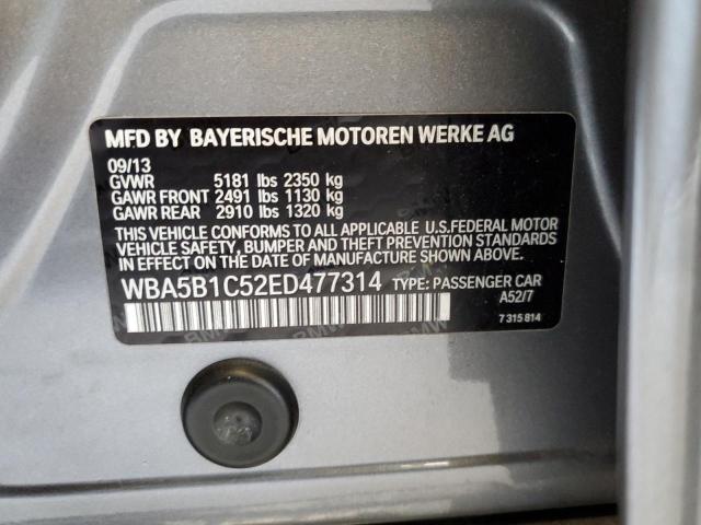 Photo 10 from auction – 2014 BMW 535 I with VIN WBA5B1C52ED477314