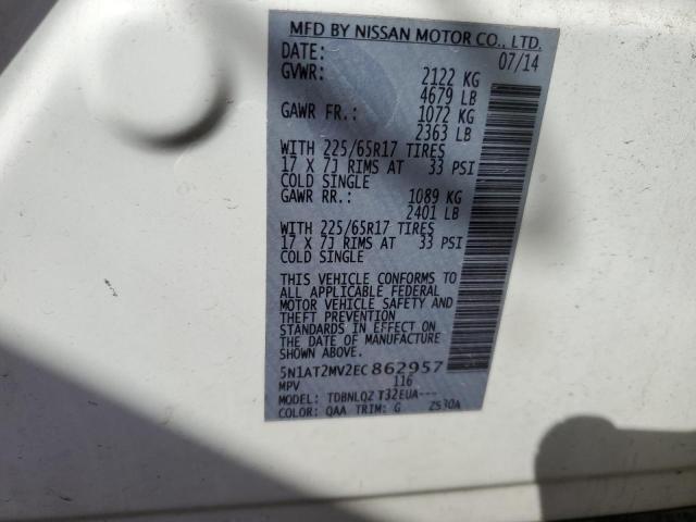 Photo 10 from auction – 2014 NISSAN ROGUE S with VIN 5N1AT2MV2EC862957