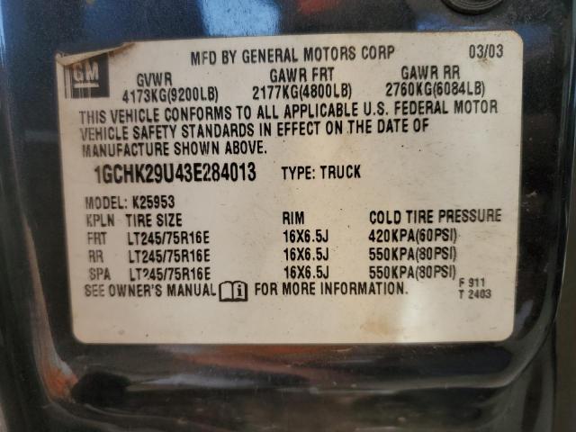 Photo 10 from auction – 2003 CHEVROLET SILVERADO with VIN 1GCHK29U43E284013