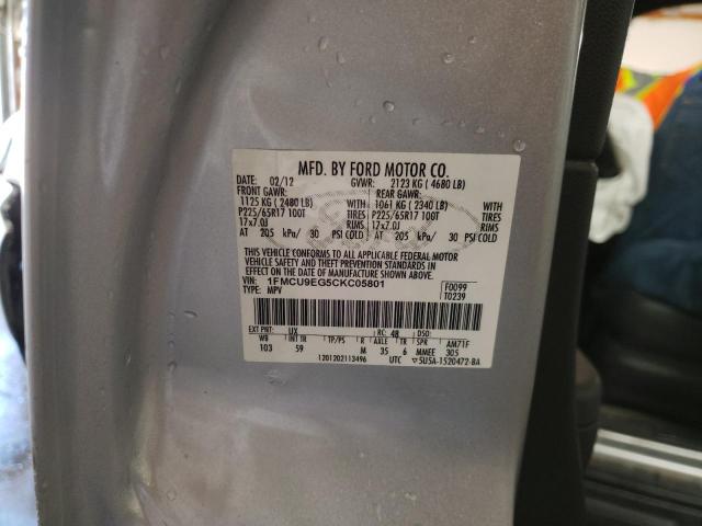 Photo 10 from auction – 2012 FORD ESCAPE LIM with VIN 1FMCU9EG5CKC05801