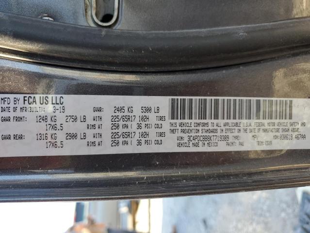 Photo 10 from auction – 2019 DODGE JOURNEY SE with VIN 3C4PDCBB8KT719389