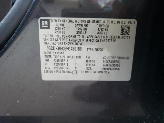 Photo 10 from auction – 2015 CHEVROLET SILVERADO with VIN 3GCUKREC6FG420188