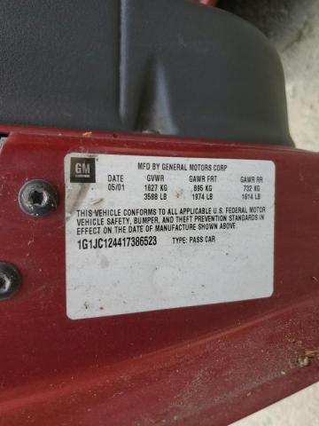 Photo 10 from auction – 2001 CHEVROLET CAVALIER with VIN 1G1JC124417386523