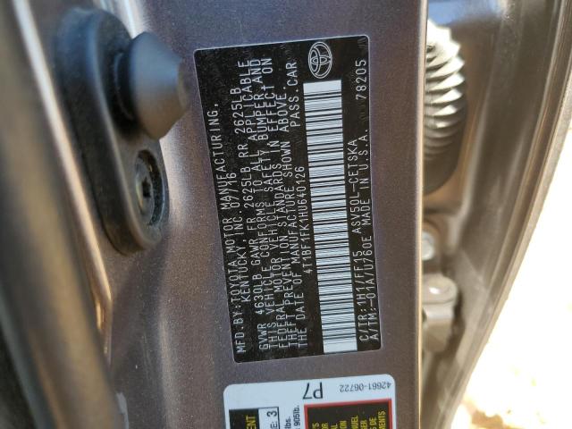Photo 10 from auction – 2017 TOYOTA CAMRY LE with VIN 4T1BF1FK1HU640126
