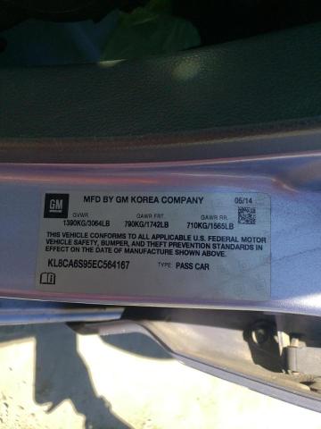 Photo 10 from auction – 2014 CHEVROLET SPARK LS with VIN KL8CA6S95EC564167