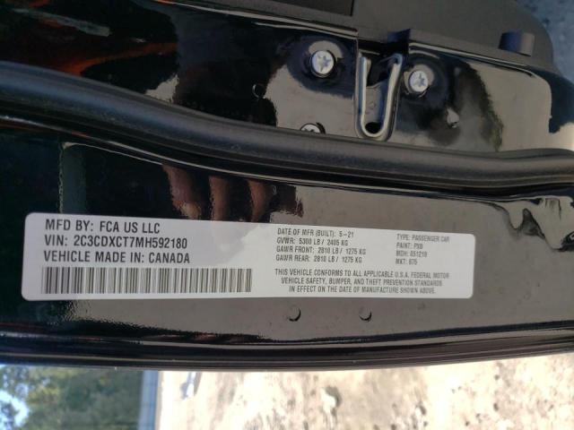 Photo 10 from auction – 2021 DODGE CHARGER R/ with VIN 2C3CDXCT7MH592180