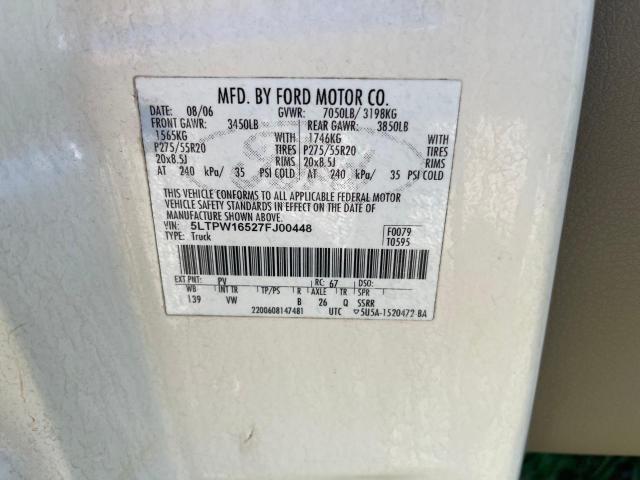 Photo 10 from auction – 2007 LINCOLN MARK LT with VIN 5LTPW16527FJ00448