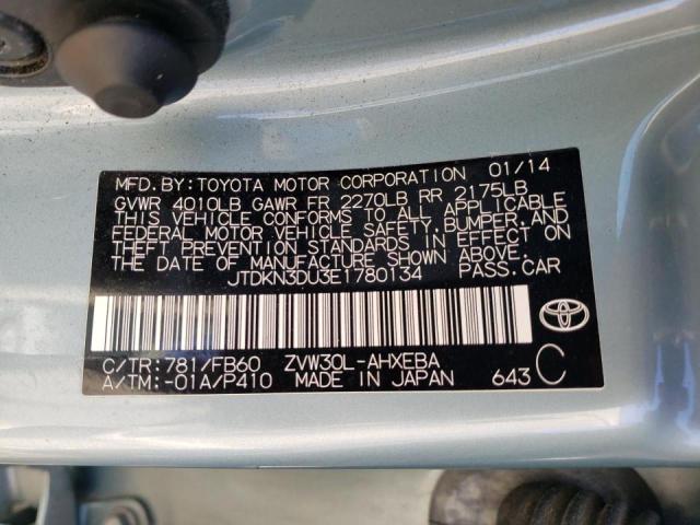 Photo 10 from auction – 2014 TOYOTA PRIUS with VIN JTDKN3DU3E1780134