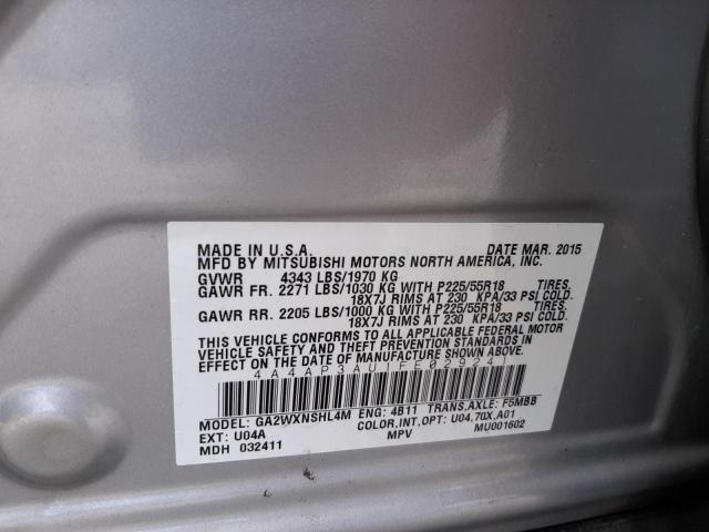 Photo 10 from auction – 2015 MITSUBISHI OUTLANDER with VIN 4A4AP3AU1FE029241