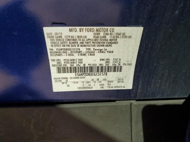 Photo 10 from auction – 2014 FORD TAURUS SE with VIN 1FAHP2D8XEG131578