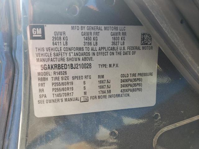 Photo 10 from auction – 2011 BUICK ENCLAVE CX with VIN 5GAKRBED1BJ210028