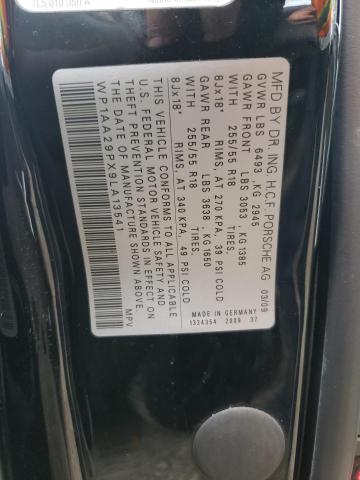 Photo 10 from auction – 2009 PORSCHE CAYENNE with VIN WP1AA29PX9LA13541