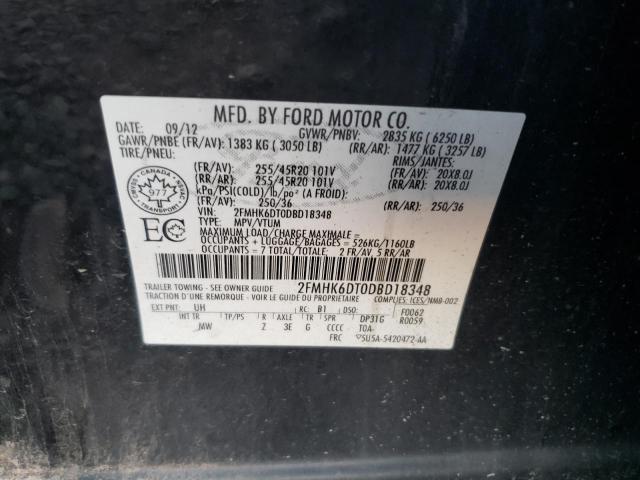 Photo 10 from auction – 2013 FORD FLEX LIMIT with VIN 2FMHK6DT0DBD18348