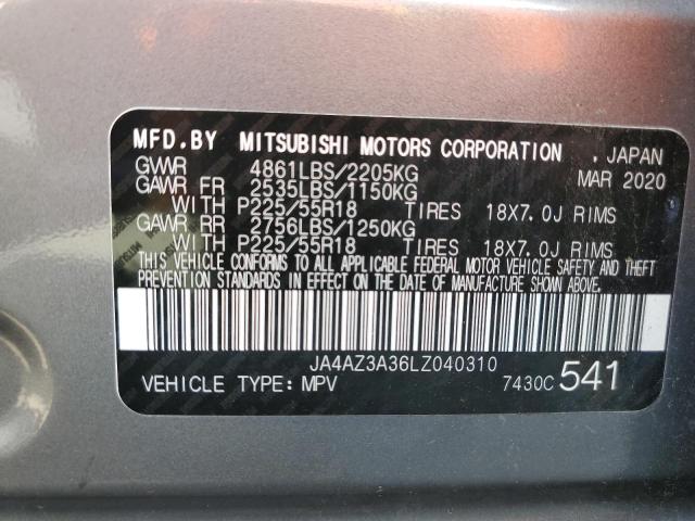 Photo 10 from auction – 2020 MITSUBISHI OUTLANDER with VIN JA4AZ3A36LZ040310