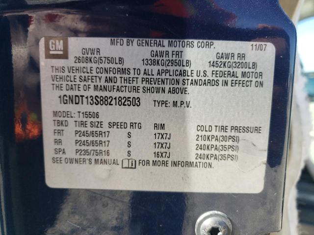 Photo 10 from auction – 2008 CHEVROLET TRAILBLAZE with VIN 1GNDT13S882182503