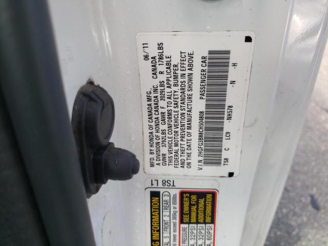 Photo 10 from auction – 2012 HONDA CIVIC EX with VIN 2HGFG3B88CH504808