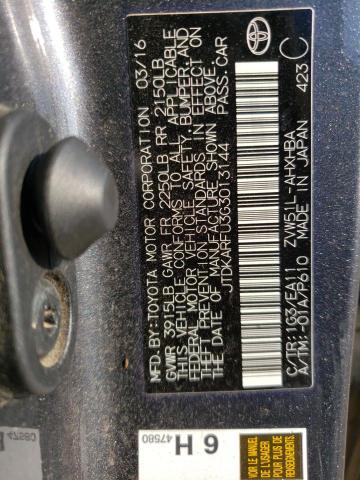 Photo 10 from auction – 2016 TOYOTA PRIUS with VIN JTDKARFU3G3013144