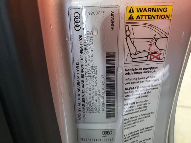 Photo 10 from auction – 2014 AUDI TT PREMIUM with VIN TRUBFAFK4E1002587