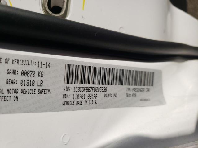 Photo 10 from auction – 2015 DODGE DART SXT with VIN 1C3CDFBB7FD205338