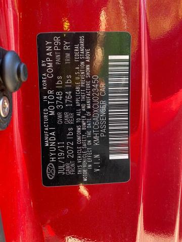 Photo 10 from auction – 2012 HYUNDAI VELOSTER with VIN KMHTC6ADXCU023450