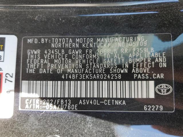 Photo 10 from auction – 2010 TOYOTA CAMRY BASE with VIN 4T4BF3EK5AR024258
