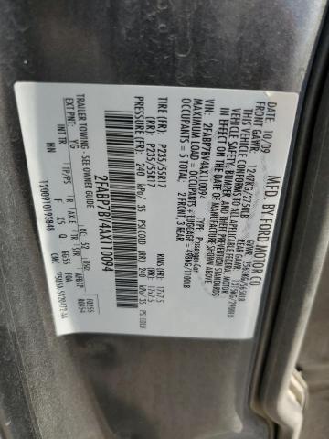 Photo 10 from auction – 2010 FORD CROWN VICT with VIN 2FABP7BV4AX110094