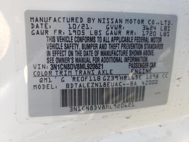 Photo 10 from auction – 2021 NISSAN VERSA S with VIN 3N1CN8DV8ML920621