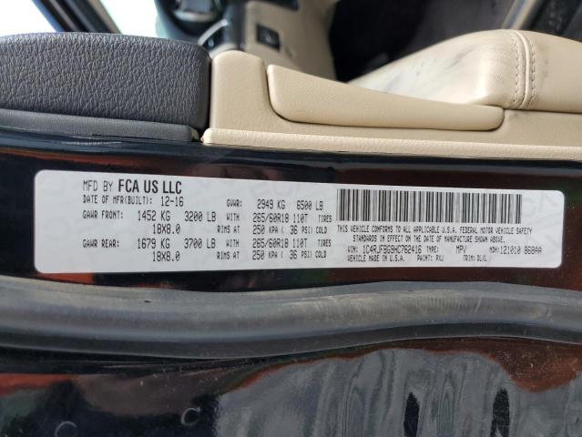 Photo 10 from auction – 2017 JEEP GRAND CHER with VIN 1C4RJFBG9HC762416