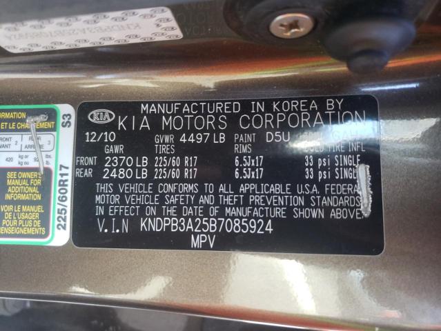 Photo 10 from auction – 2011 KIA SPORTAGE L with VIN KNDPB3A25B7085924