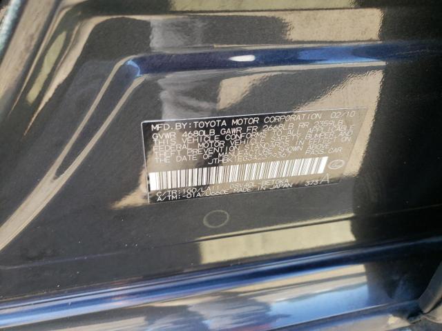 Photo 10 from auction – 2010 LEXUS ES 350 with VIN JTHBK1EG3A2379367