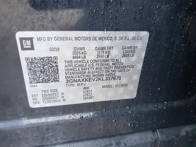 Photo 10 from auction – 2019 CHEVROLET EQUINOX LT with VIN 3GNAXKEV2KL337671