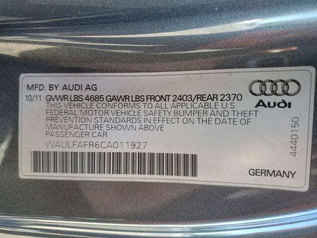 Photo 10 from auction – 2012 AUDI A5 PREMIUM with VIN WAULFAFR6CA011927