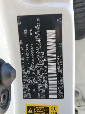 صورة رقم 10 من المزاد - 2015 TOYOTA HIGHLANDER مع VIN 5TDKKRFH7FS077135