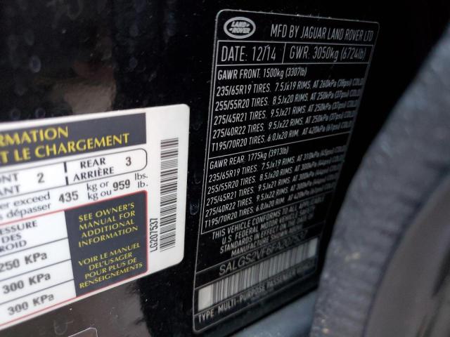 Photo 10 from auction – 2015 LAND ROVER RANGE ROVE with VIN SALGS2VF6FA207537