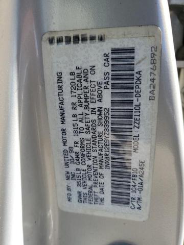 Photo 10 from auction – 2000 TOYOTA COROLLA VE with VIN 1NXBR12E9YZ339952