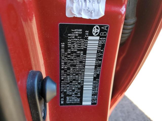 Photo 10 from auction – 2014 TOYOTA COROLLA L with VIN 5YFBURHE6EP144859