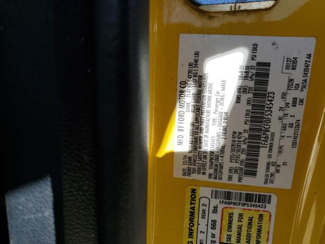 Photo 10 from auction – 2015 FORD MUSTANG GT with VIN 1FA6P8CF0F5345423