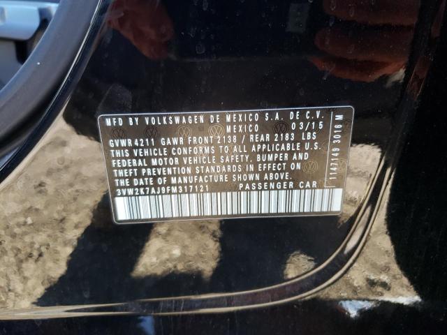Photo 10 from auction – 2015 VOLKSWAGEN JETTA BASE with VIN 3VW2K7AJ9FM317121