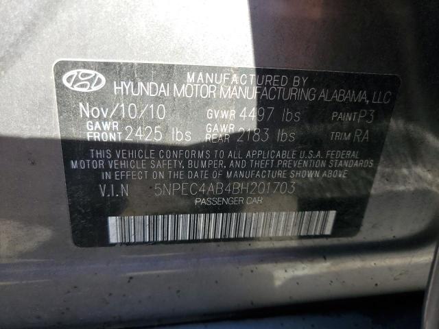 Photo 10 from auction – 2011 HYUNDAI SONATA SE with VIN 5NPEC4AB4BH201703