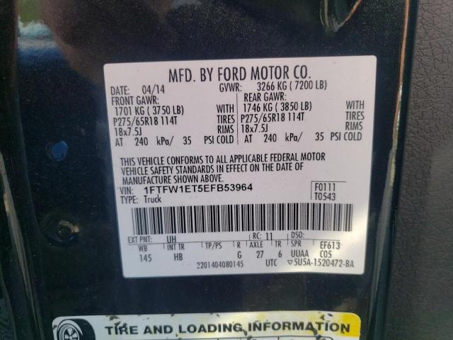 Photo 10 from auction – 2014 FORD F150 SUPER with VIN 1FTFW1ET5EFB53964