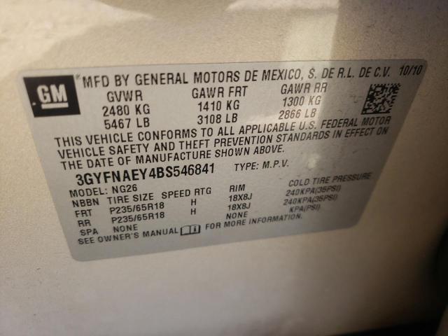 Photo 10 from auction – 2011 CADILLAC SRX LUXURY with VIN 3GYFNAEY4BS546841