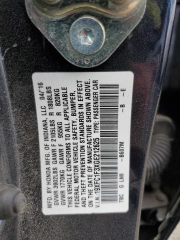 Photo 10 from auction – 2016 HONDA CIVIC EX with VIN 19XFC1F3XGE212625