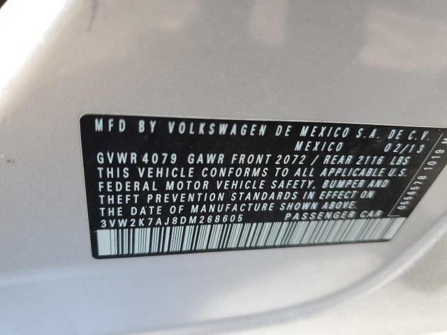 Photo 10 from auction – 2013 VOLKSWAGEN JETTA BASE with VIN 3VW2K7AJ8DM268605