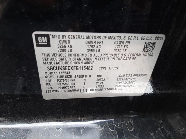 Photo 10 from auction – 2015 CHEVROLET SILVERADO with VIN 3GCUKSECXFG116482