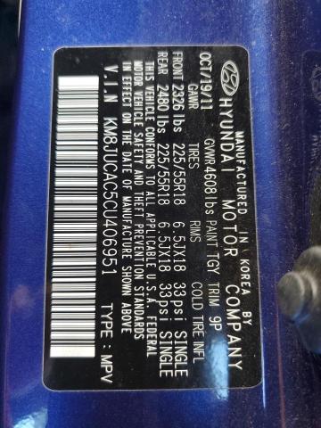 Photo 10 from auction – 2012 HYUNDAI TUCSON GLS with VIN KM8JUCAC5CU406951