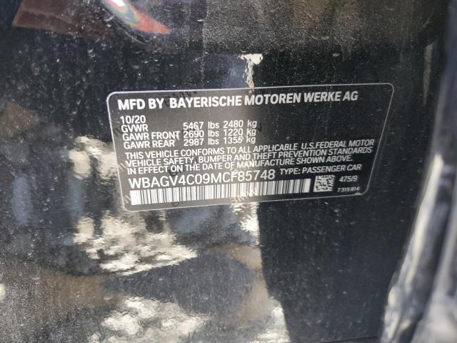 Photo 10 from auction – 2021 BMW 840XI with VIN WBAGV4C09MCF85748
