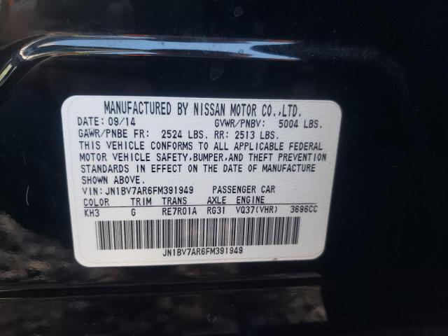 Photo 10 from auction – 2015 INFINITI Q50 BASE with VIN JN1BV7AR6FM391949