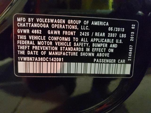Photo 10 from auction – 2013 VOLKSWAGEN PASSAT with VIN 1VWBN7A36DC142091